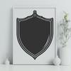 Decorative Vector Shield Design A decorative shield design made from vector graphics, suitable for digital cutting machines or laser cutters.