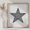 Free Unique Star Stencil DXF - Commercial Use