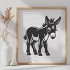 Standing Donkey PDF - Vector Drawing For Commercial Use