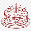 Creative Birthday Cake In SVG Format - Free Download