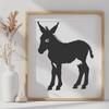 Artistic Standing Donkey Printable Artwork