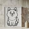 Sitting Shiba Inu Vector Craft File