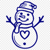 Artistic Snowman Vector Image - Free PNG Download