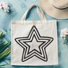 Geometric Five-Pointed Star Line Art for Digital Design A simple geometric line drawing of a star with five points, suitable for various digital applications.
