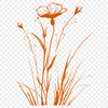 Floral Wild Flower In DXF For Free Download