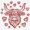 Beautiful Highland Cow - DXF For Commercial Use