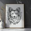 Beautiful Shetland Sheepdog Printable Artwork