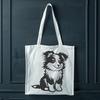 Creative Sitting Shetland Sheepdog Vector Drawing