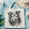 Artistic Shetland Sheepdog Template