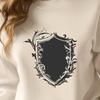 Ornate Shield Illustration for Digital Crafting and Design A detailed shield design with intricate patterns and borders, suitable for vector art projects.