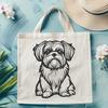 Sitting Shih Tzu Decal