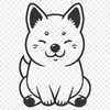 Sitting Shiba Inu Vector Image - Free PDF