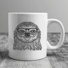 Stunning Sloth Wearing Glasses SVG