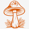 Beautiful Mushroom In SVG & DXF