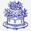 Cake Vector Drawing In SVG, PNG, PDF And DXF Formats