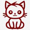 Cute Cat Vector Image - Free DXF