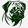 Artistic Pug In DXF Format - Free Download