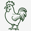 Unique Chicken Drawing DXF - Free Download