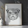 Ornate Bulldog In SVG