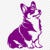 Sitting Welsh Corgi Drawing - Free PNG