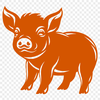 Creative Standing Pig PNG