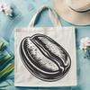High-Resolution SVG Image of a Beautiful Coffee Bean Design Illustration of a single coffee bean in a detailed vector format.