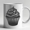 Cupcake Illustration In SVG, PNG, PDF And DXF File Formats