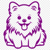 Sitting Pomeranian Vector Art - Free PDF