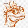 Creative Dinosaur Wearing Glasses - Free SVG Download