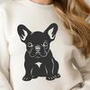 Sitting French Bulldog Illustration - SVG Free Download