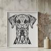 Ornate Great Dane SVG, PNG, PDF And DXF Files