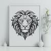 Free Unique Lion Vector Drawing