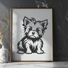 Stunning Yorkshire Terrier In DXF - For Free Download, Commercial Use