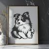 Artistic Shetland Sheepdog - DXF Format