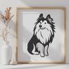 Artistic Shetland Sheepdog In SVG For Free Download