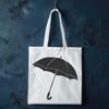 Colorful Umbrella Illustration with Handle and Fabric An open umbrella with a sturdy handle and colorful fabric, ideal for rainy days.