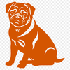 Pug Vector Craft File In SVG, PNG, PDF And DXF Formats