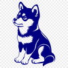 Shiba Inu Vector Illustration In SVG, PNG, PDF And DXF File Formats