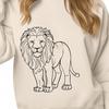 Creative Standing Lion Printable Image - PNG