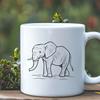 Elephant Printable Image In PDF File Format For Free Download