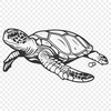 Artistic Sea Turtle Template In SVG For Free Download