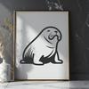 Artistic Sea Lion In PDF And PNG