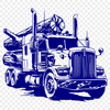 Semi Truck In DXF Format - Free Digital Download, Commercial Use