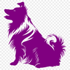 Sitting Shetland Sheepdog Digital Artwork - PNG Free Download