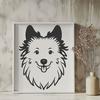 Artistic Shetland Sheepdog In DXF - Free Download