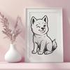 Artistic Shiba Inu Drawing - Free PDF