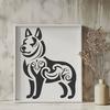 Beautiful Standing Shiba Inu Digital Artwork