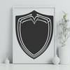 Free Clip Art Shield Icon A graphic representation of a shield, designed as vector art.