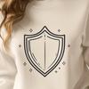 Vector Shield Icon for Laser Cutters and Pyrography Projects A digital shield icon in vector format, suitable for cutting machines like Cricut.