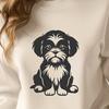 Sitting Shih Tzu Vector Art - Free PDF